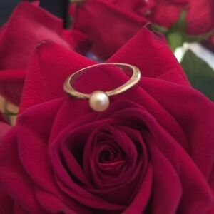 📍simple Faux Pearl Ring